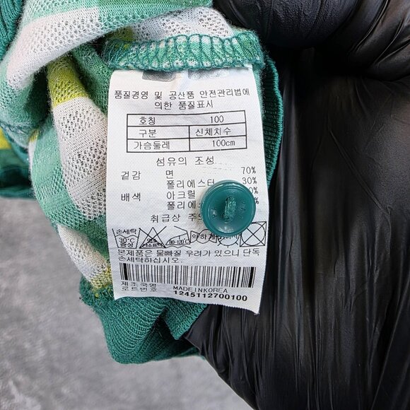 PAT Shirt Womens Large Green White Yellow Plaid Button Front Short Sleeve Knit - Picture 8 of 10